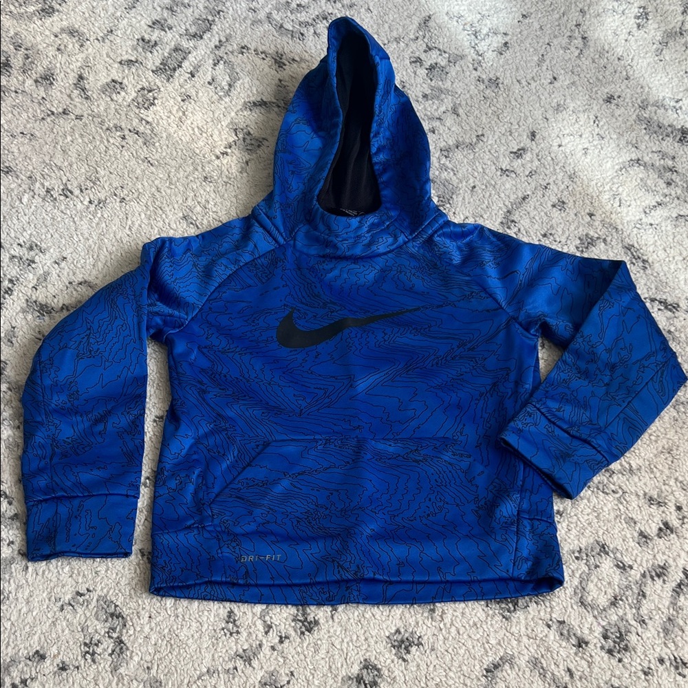 Nike Kids Electric Blue Patterned Hoodie